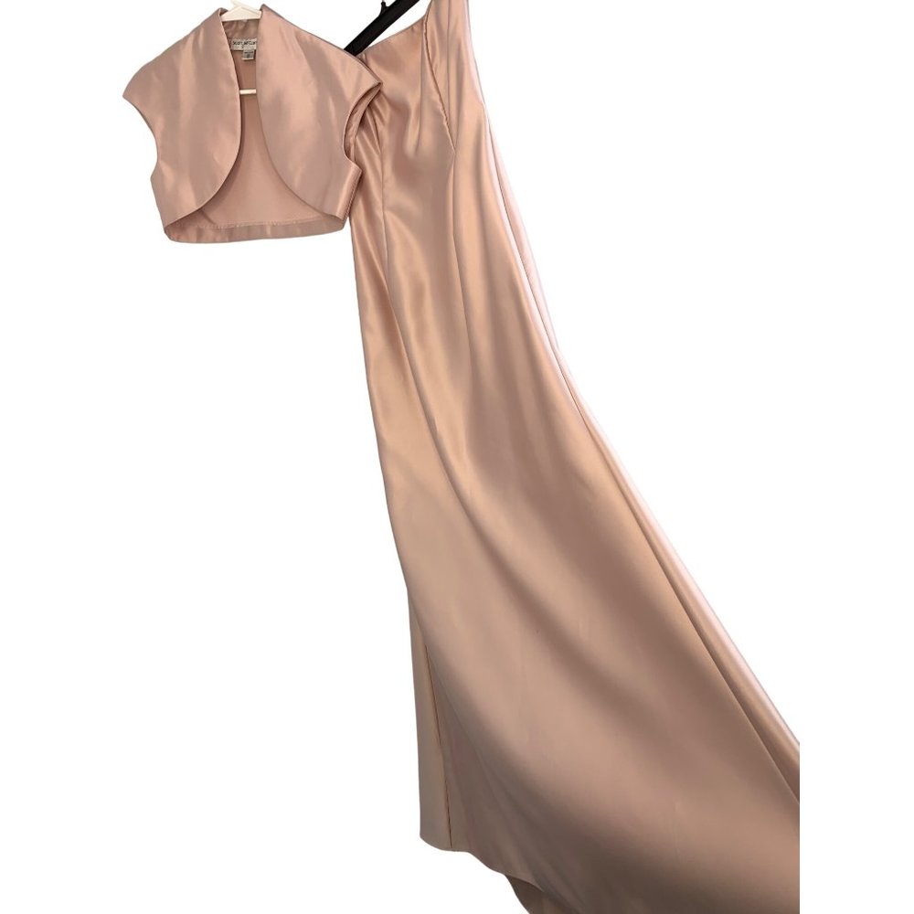 VTG 90s Bridesmaid Formal Dress Sz 8/10 Scott McClintock EUC Pink Strapless 6736